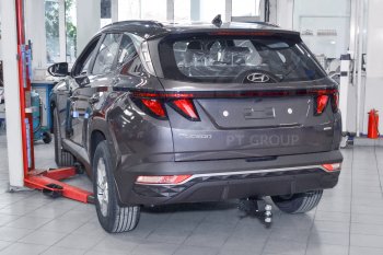 14 999 р. Фаркоп Petroil Tuning (съемный квадрат, сборка РФ) Hyundai Tucson NX4 (2020-2022)  с доставкой в г. Горно‑Алтайск. Увеличить фотографию 4