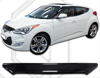 Дефлектор капота CA-Plastic Hyundai Veloster FS рестайлинг (2015-2018)