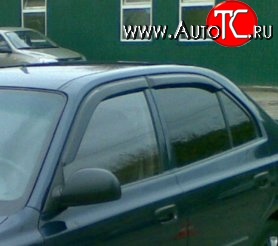 999 р. Комплект дефлекторов окон (ветровиков) 4 шт. Russtal Hyundai Accent седан ТагАЗ (2001-2012)  с доставкой в г. Горно‑Алтайск