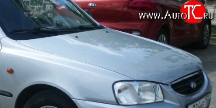 15 999 р. Капот Стандартный Hyundai Accent седан ТагАЗ (2001-2012) (Окрашенный)  с доставкой в г. Горно‑Алтайск