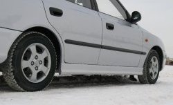 4 099 р. Пороги накладки Style  Hyundai Accent  седан ТагАЗ (2001-2012) (Неокрашенные)  с доставкой в г. Горно‑Алтайск. Увеличить фотографию 4