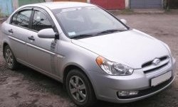 1 649 р. Реснички на фары CT v1 Hyundai Accent MC седан (2005-2011) (Неокрашенные)  с доставкой в г. Горно‑Алтайск. Увеличить фотографию 2