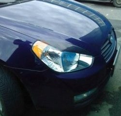 Реснички на фары CT v2 Hyundai Accent MC седан (2005-2011)