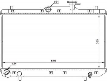 Радиатор двигателя SAT (трубчатый, 1.6, МКПП) Hyundai Accent седан ТагАЗ (2001-2012)