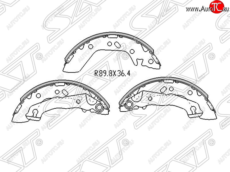 1 779 р. Колодки тормозные SAT (задние)  Hyundai Accent  седан ТагАЗ (2001-2012)  с доставкой в г. Горно‑Алтайск