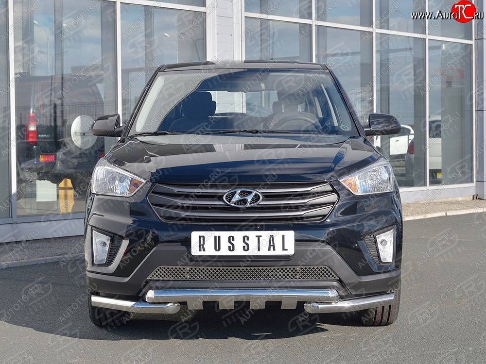 3 749 р. Защитная решётка в воздуховод бампера Berkut (нержавейка) Hyundai Creta GS дорестайлинг (2015-2019)  с доставкой в г. Горно‑Алтайск