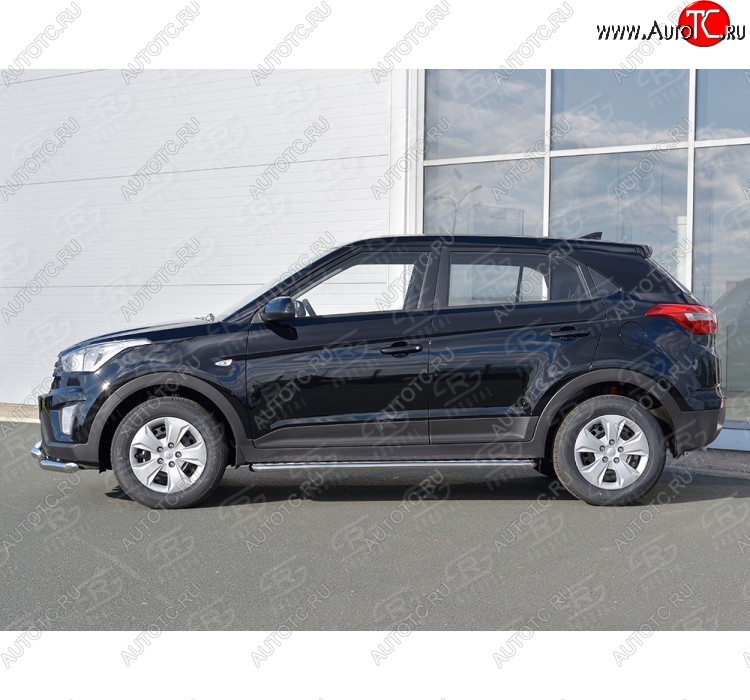 25 849 р. Широкая защита порогов с трубой d42 мм SLITKOFF v2 Hyundai Creta GS дорестайлинг (2015-2019)  с доставкой в г. Горно‑Алтайск