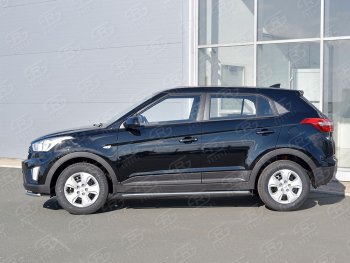 18 349 р. Защита порогов из круглой трубы d42 мм SLITKOFF v3 Hyundai Creta GS дорестайлинг (2015-2019)  с доставкой в г. Горно‑Алтайск. Увеличить фотографию 3