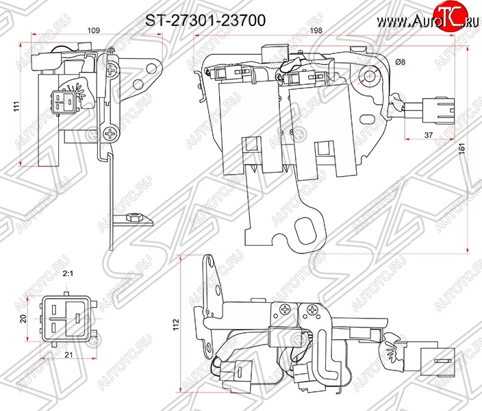 2 199 р. Катушка зажигания SAT  Hyundai Elantra ( XD,  XD2) (2000-2010), Hyundai Tucson  JM (2004-2010), KIA Cerato  1 LD (2003-2008), KIA Sportage  2 JE,KM (2004-2010)  с доставкой в г. Горно‑Алтайск