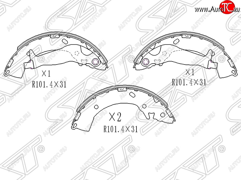 1 669 р. Колодки тормозные SAT (задние) Hyundai Solaris RBr седан рестайлинг (2014-2017)  с доставкой в г. Горно‑Алтайск