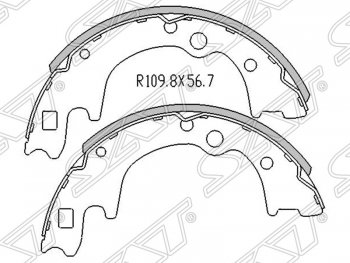 Колодки тормозные SAT (задние) KIA Bongo PU 4- рестайлинг (2012-2025)