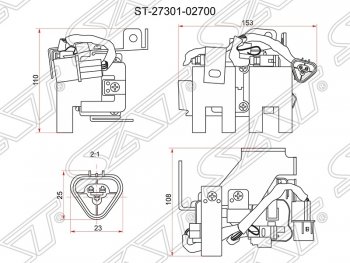 Катушка зажигания SAT Hyundai (Хюндаи) i10 (и10)  PA (2007-2013), KIA (КИА) Picanto (Пиканто)  1 SA хэтчбэк 5 дв. (2003-2007)