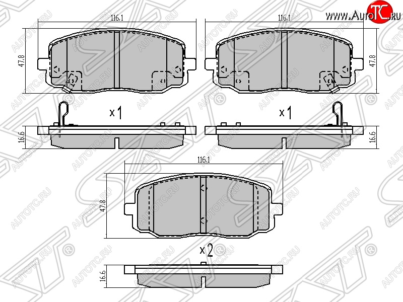 999 р. Колодки тормозные SAT (передние)  Hyundai i10  PA (2007-2013), KIA Picanto  1 SA хэтчбэк 5 дв. (2003-2007)  с доставкой в г. Горно‑Алтайск