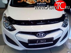 2 599 р. Дефлектор капота NovLine Hyundai I30 2 GD дорестайлинг универсал (2011-2015)  с доставкой в г. Горно‑Алтайск