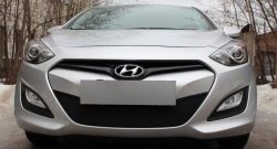 1 839 р. Сетка на бампер Russtal (черная) Hyundai I30 2 GD дорестайлинг универсал (2011-2015)  с доставкой в г. Горно‑Алтайск. Увеличить фотографию 2