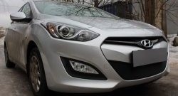 1 839 р. Сетка на бампер Russtal (черная) Hyundai I30 2 GD дорестайлинг универсал (2011-2015)  с доставкой в г. Горно‑Алтайск. Увеличить фотографию 4