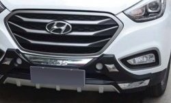 17 299 р. Накладка на передний бампер CT v2 Hyundai IX35 LM рестайлинг (2013-2018) (Неокрашенная)  с доставкой в г. Горно‑Алтайск. Увеличить фотографию 2