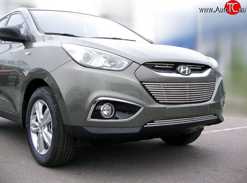 2 999 р. Нижняя декоративная вставка воздухозаборника Berkut Hyundai IX35 LM рестайлинг (2013-2018)  с доставкой в г. Горно‑Алтайск