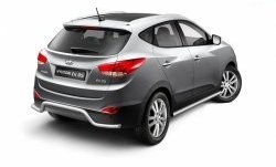 8 599 р. Защита порогов из круглой трубы диаметром 63 мм Petroil Tuning Hyundai IX35 LM дорестайлинг (2009-2013) (Нержавеющая полированная сталь)  с доставкой в г. Горно‑Алтайск. Увеличить фотографию 2