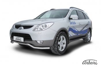 13 769 р. Защита переднего бампера Arbori (волна, нержавейка, 1 труба d57 mm). Hyundai IX55 EN (2006-2013)  с доставкой в г. Горно‑Алтайск. Увеличить фотографию 1