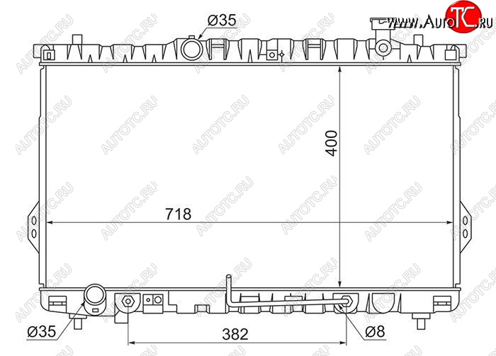 9 999 р. Радиатор двигателя SAT (пластинчатый,2.0/2.4/2.7, МКПП/АКПП)  Hyundai Santa Fe  SM (2000-2012)  с доставкой в г. Горно‑Алтайск