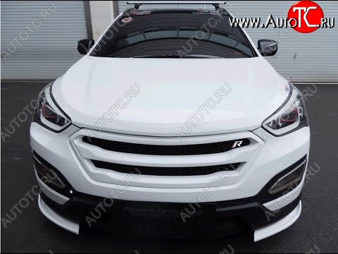 7 949 р. Решетка радиатора ROADRUNS DESIGN Hyundai Santa Fe DM дорестайлинг (2012-2016) (без сетки, Неокрашенная)  с доставкой в г. Горно‑Алтайск