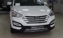 1 539 р. Сетка на бампер Russtal (хром) Hyundai Santa Fe DM дорестайлинг (2012-2016)  с доставкой в г. Горно‑Алтайск. Увеличить фотографию 2