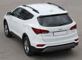 10 349 р. Комплект рейлингов АПС  Hyundai Santa Fe  DM (2012-2019) дорестайлинг, рестайлинг (Черные, без поперечин)  с доставкой в г. Горно‑Алтайск. Увеличить фотографию 4