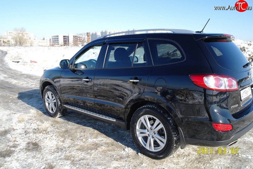 13 549 р. Пороги BMW Style Hyundai Santa Fe CM рестайлинг (2009-2012)  с доставкой в г. Горно‑Алтайск