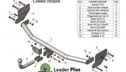 29 699 р. Фаркоп (седан) Лидер Плюс. Hyundai Solaris HCR седан рестайлинг (2020-2022) (Без электропакета)  с доставкой в г. Горно‑Алтайск. Увеличить фотографию 2