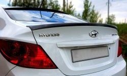 3 089 р. Козырёк на заднее стекло Драйв  Hyundai Solaris  RBr (2010-2017) седан дорестайлинг, седан рестайлинг (Неокрашенный)  с доставкой в г. Горно‑Алтайск. Увеличить фотографию 3