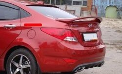 3 299 р. Козырёк на заднее лобовое стекло Sport v2 KIA Rio 3 QB дорестайлинг седан (2011-2015) (Неокрашенный)  с доставкой в г. Горно‑Алтайск. Увеличить фотографию 2