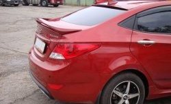 3 299 р. Козырёк на заднее лобовое стекло Sport v2 KIA Rio 3 QB дорестайлинг седан (2011-2015) (Неокрашенный)  с доставкой в г. Горно‑Алтайск. Увеличить фотографию 3