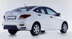 3 599 р. Пороги накладки Sport Hyundai Solaris RBr седан дорестайлинг (2010-2014) (Неокрашенные)  с доставкой в г. Горно‑Алтайск. Увеличить фотографию 6