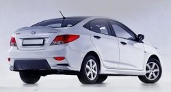 3 599 р. Пороги накладки Sport Hyundai Solaris RBr седан дорестайлинг (2010-2014) (Неокрашенные)  с доставкой в г. Горно‑Алтайск. Увеличить фотографию 7