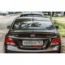 4 499 р. Лип спойлер HS-2 Hyundai Solaris RBr седан дорестайлинг (2010-2014) (Неокрашенный)  с доставкой в г. Горно‑Алтайск. Увеличить фотографию 3