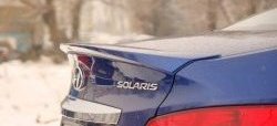 5 949 р. Лип спойлер SPORTEST Hyundai Solaris RBr седан дорестайлинг (2010-2014) (Неокрашенный)  с доставкой в г. Горно‑Алтайск. Увеличить фотографию 2