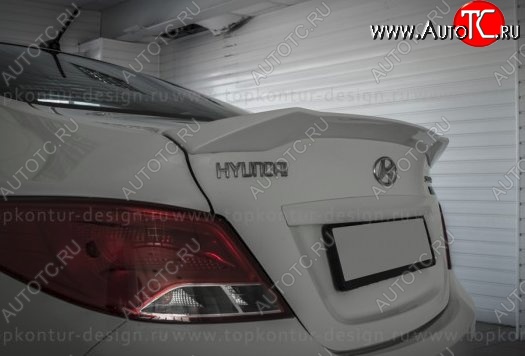 5 399 р. Лип спойлер Zeus Hyundai Solaris RBr седан дорестайлинг (2010-2014) (Неокрашенный)  с доставкой в г. Горно‑Алтайск