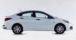 14 499 р. Задний бампер Sport Hyundai Solaris RBr седан дорестайлинг (2010-2014) (Неокрашенный)  с доставкой в г. Горно‑Алтайск. Увеличить фотографию 5