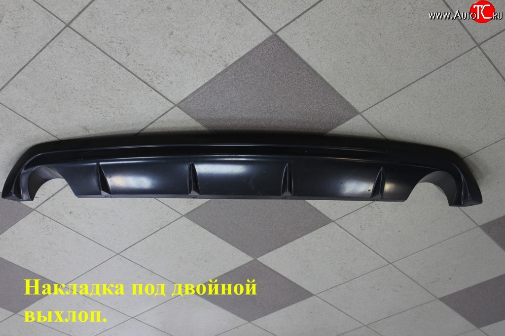 2 999 р. Диффузор заднего бампера Sport под двойной выхлоп  Hyundai Solaris  RBr (2010-2014) седан дорестайлинг (Неокрашенный)  с доставкой в г. Горно‑Алтайск