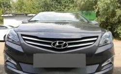 1 539 р. Сетка на бампер Russtal (хром) Hyundai Solaris RBr седан рестайлинг (2014-2017)  с доставкой в г. Горно‑Алтайск. Увеличить фотографию 6