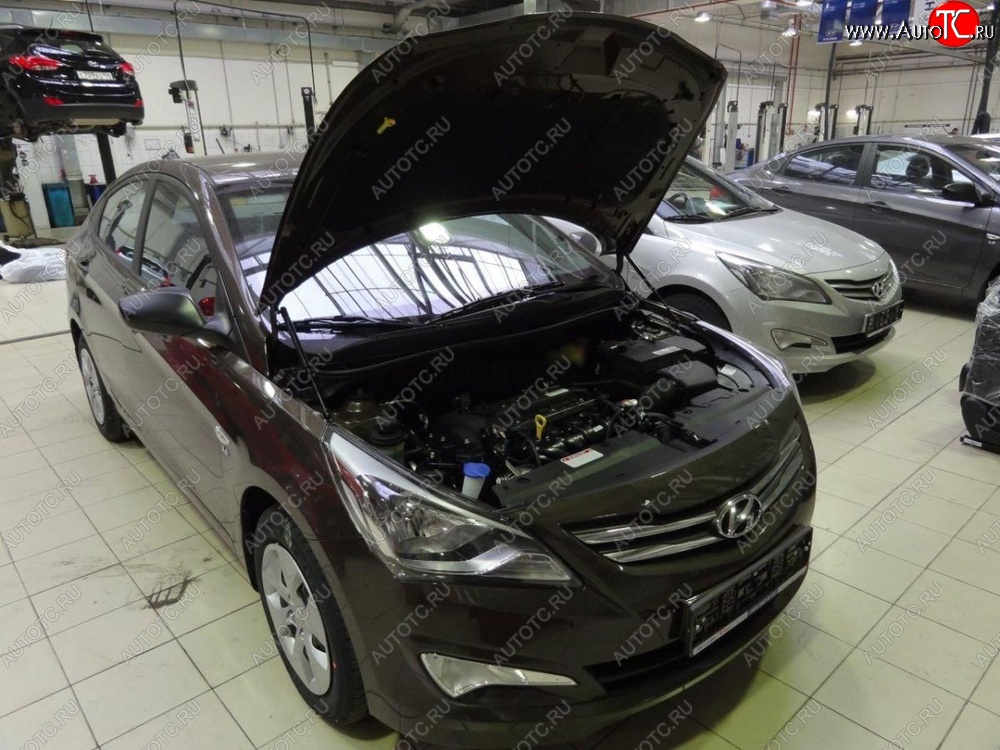 2 199 р. Газовые упоры капота Berkut Hyundai Solaris RBr седан рестайлинг (2014-2017)  с доставкой в г. Горно‑Алтайск