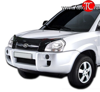 2 799 р. Дефлектор капота NovLine Hyundai Tucson JM (2004-2010)  с доставкой в г. Горно‑Алтайск