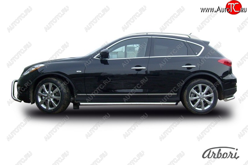 15 749 р. Защита штатных порогов Arbori (нержавейка, d57 mm). INFINITI EX35 J50 (2007-2013)  с доставкой в г. Горно‑Алтайск