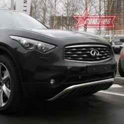 Защита переднего бампера Souz-96 (d60) INFINITI EX35 J50 (2007-2013)