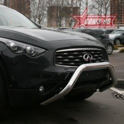 Защита переднего бампера Souz-96 (d76) INFINITI FX35 S51 дорестайлинг (2008-2011)