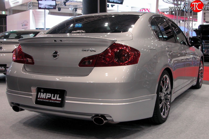 25 249 р. Накладка на задний бампер Impul INFINITI G35 V36 седан (2006-2015) (Неокрашенная)  с доставкой в г. Горно‑Алтайск