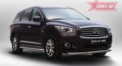 Защита переднего бампера Souz-96 (d76) INFINITI JX35 (2012-2014)