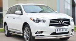 17 999 р. Одинарная защита переднего бампера диаметром 63 мм SLITKOFF INFINITI JX35 (2012-2014)  с доставкой в г. Горно‑Алтайск. Увеличить фотографию 4