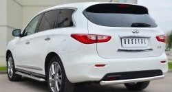 14 999 р. Одинарная защита заднего бампера из трубы диаметром 63 мм SLITKOFF INFINITI JX35 (2012-2014)  с доставкой в г. Горно‑Алтайск. Увеличить фотографию 4